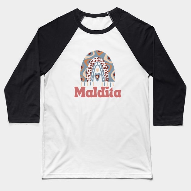 Tagalog Filipina Maldita - cute rainbow Baseball T-Shirt by CatheBelan